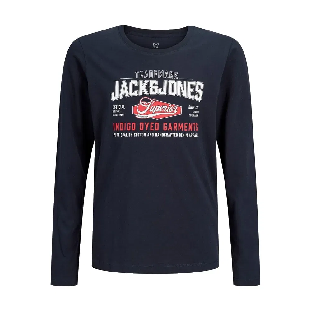 Детская футболка с длинным рукавом Jack & jones, Blue — фото 3