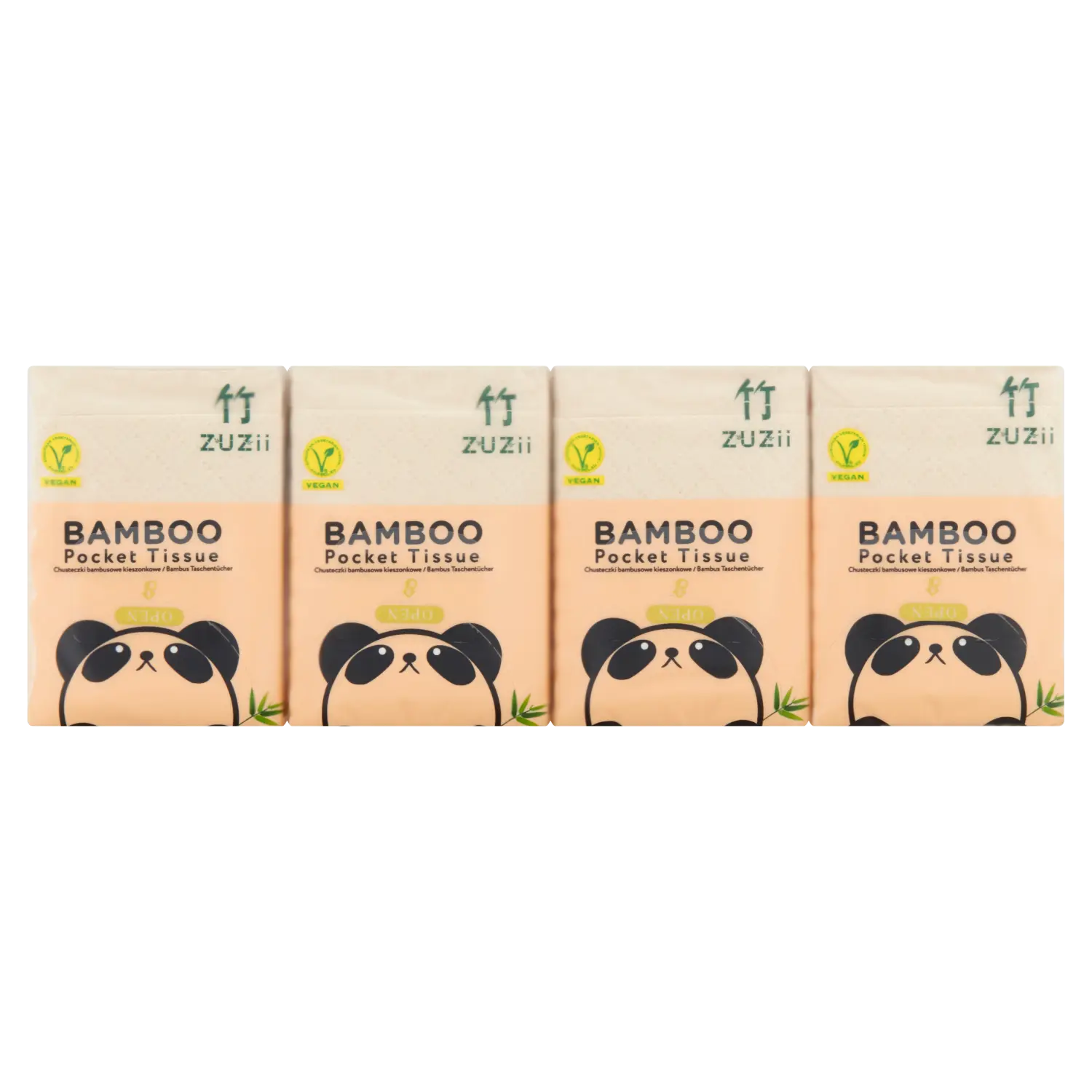 

Zuzii Bamboo бамбуковые карманные салфетки, 8 шт/1 упаковка