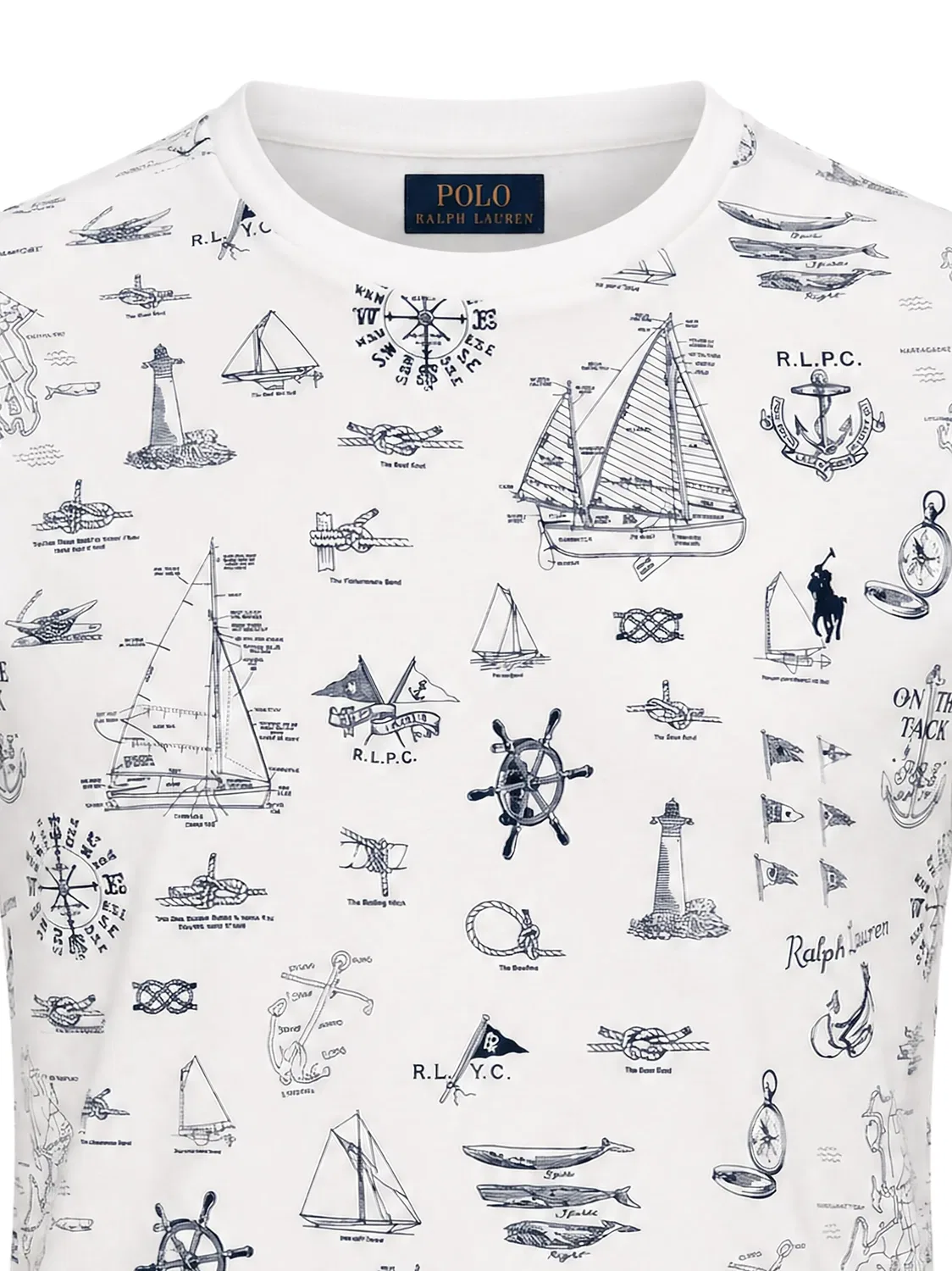 Футболка с морским принтом Polo Ralph Lauren, белый — фото 2