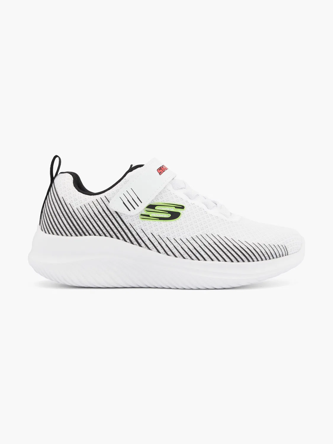Детские полуботинки на шнуровке и липучке Skechers VANA 2.0, белый
