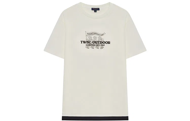 Детская футболка хлопковая Teenie Weenie Men, Ivory White