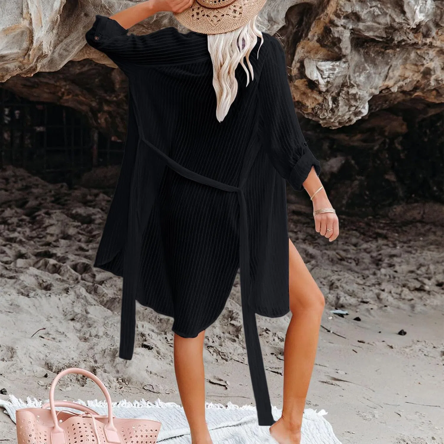 Женская ветровка с UPF 50+ Duster Coat, Black — фото 3