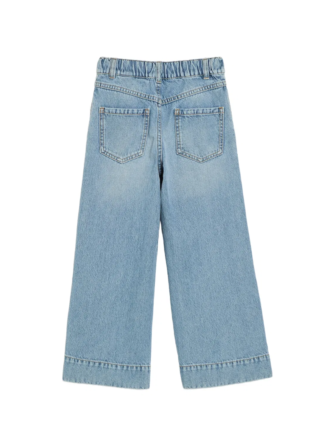 Расклешенные джинсы с эффектом потертости Brunello Cucinelli Kids, синий — фото 2