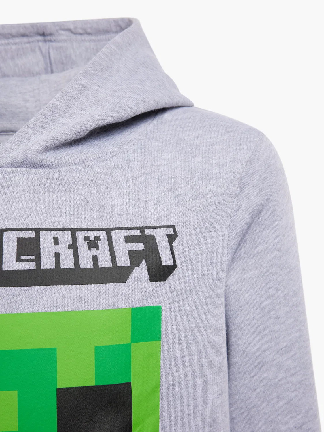 Детское худи с капюшоном Minecraft, серый — фото 3
