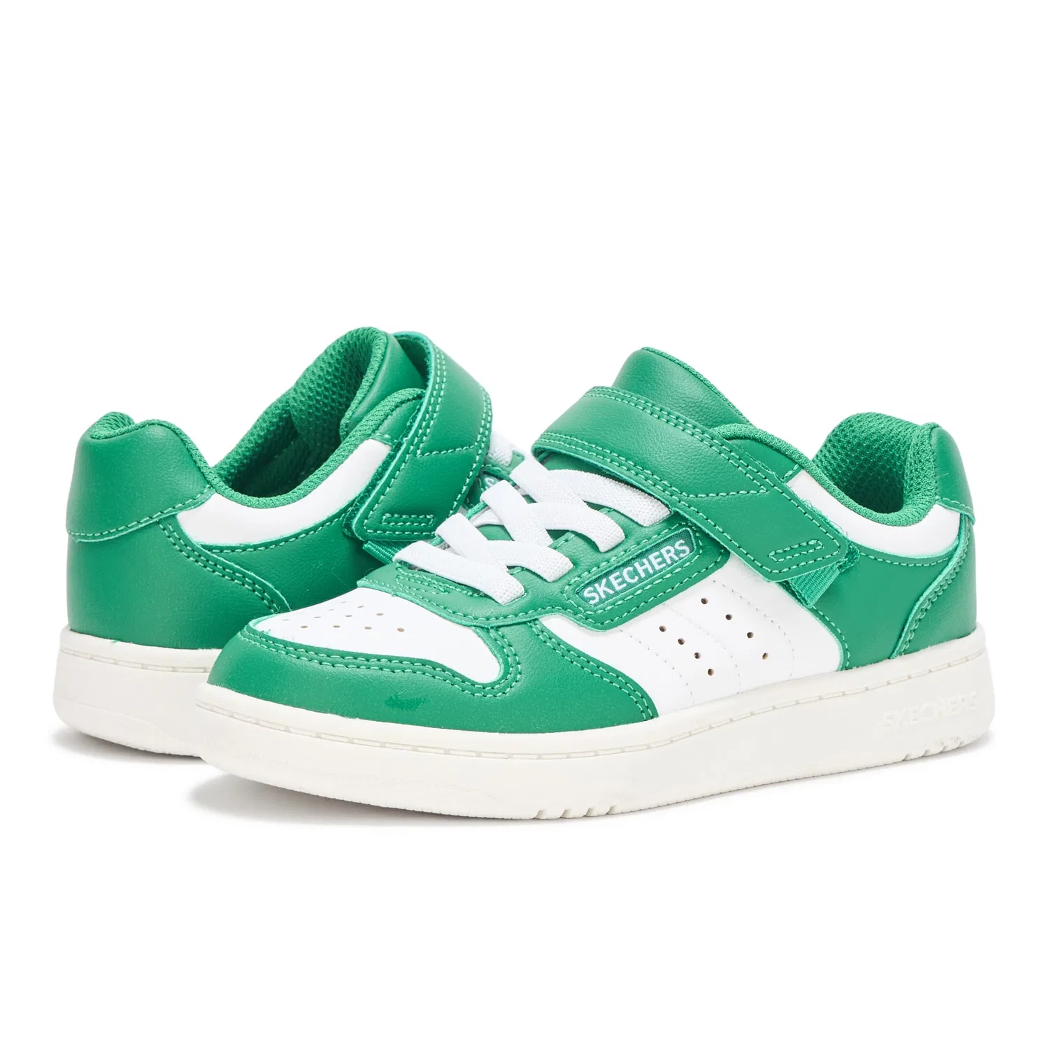 Детские кроссовки для мальчиков с перфорацией Skechers, Green White — фото 3