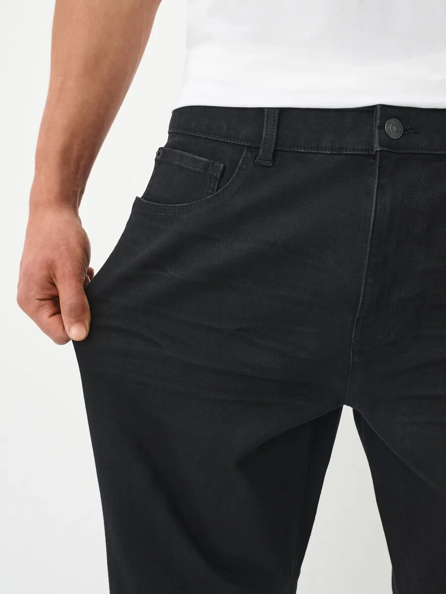 Джинсы Next Regular Jeans 'Essential' черного цвета — фото 3