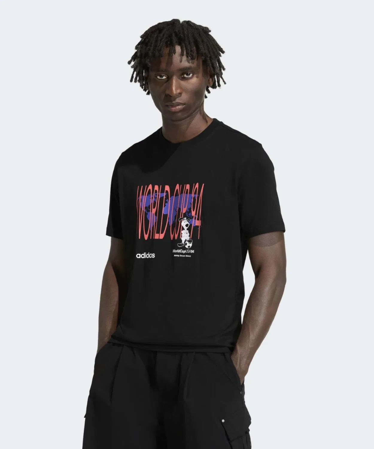Мужская футболка с графическим принтом Archive World Cup 94 Adidas, Black