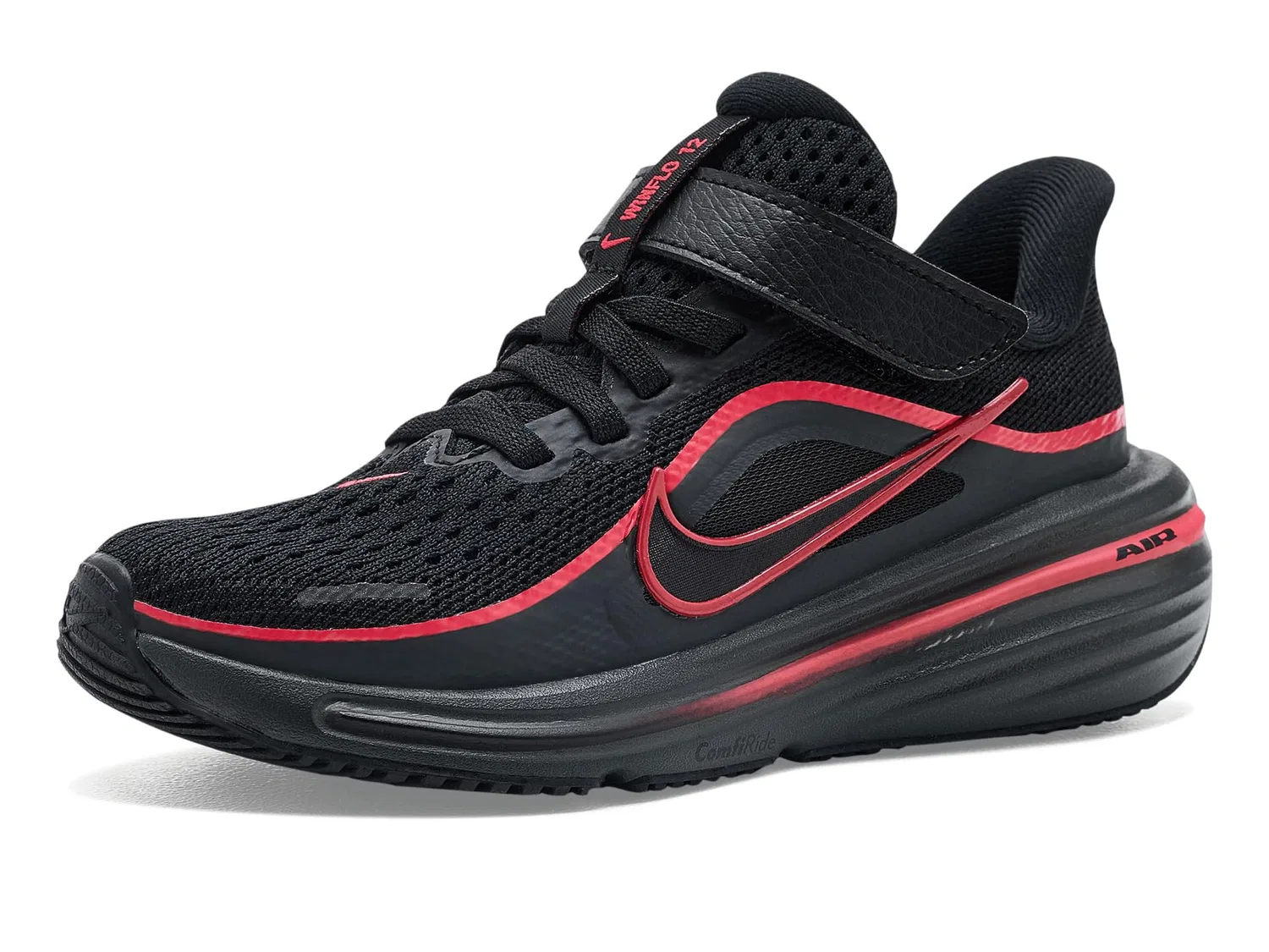 Кроссовки Winflo 12 (для маленьких детей) Nike Kids, Black/Black/Red Orbit/Dark Smoke Grey/University Red