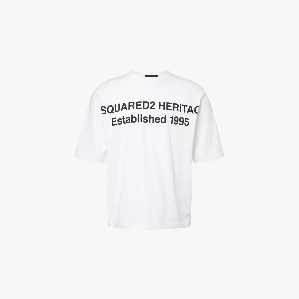 Хлопковая футболка оверсайз в стиле «Наследие» Dsquared2, белый