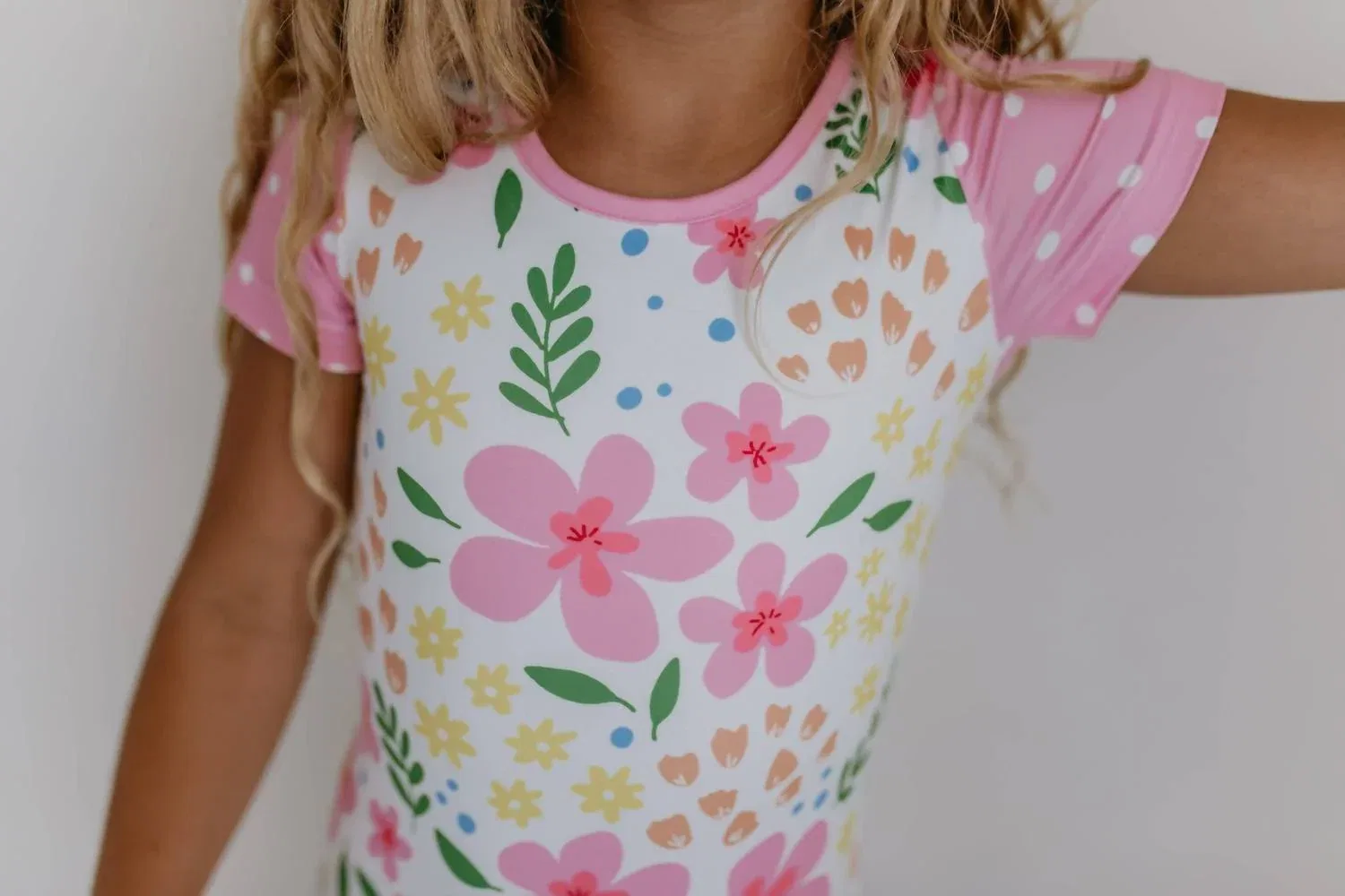 Детский купальник для девочек с принтом Floral Shortie Dance Gymnastics Oopsie Daisy, Pink Multi — фото 3
