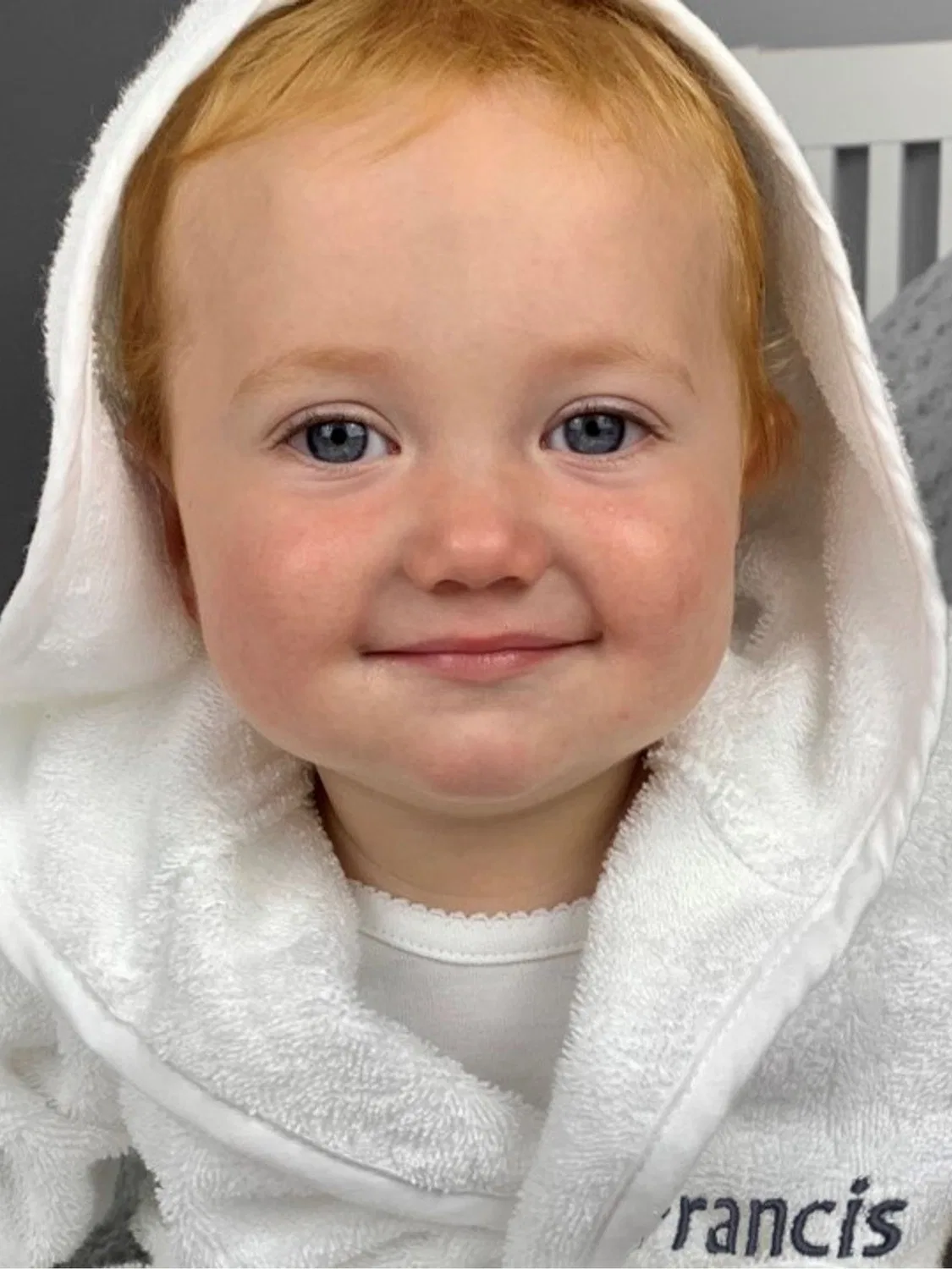 Халат детский Personalized Bathrobe от Babyblooms, серый — фото 3