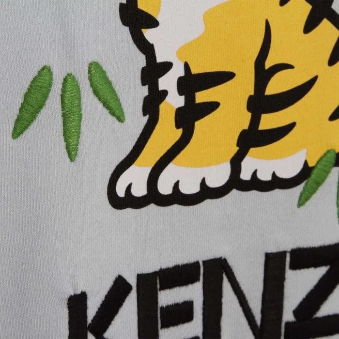 Худи для мальчиков с вышивкой тигра Kenzo, Pale Blue — фото 3