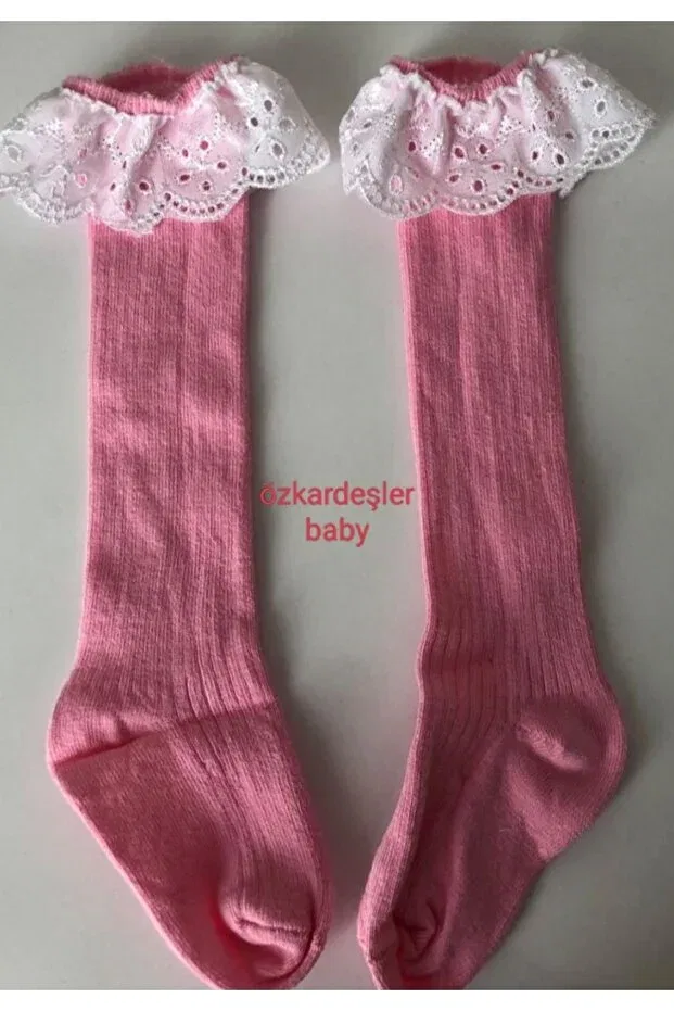 Детские носки для девочек с кружевом Özkardeşler Baby, Rose Dry