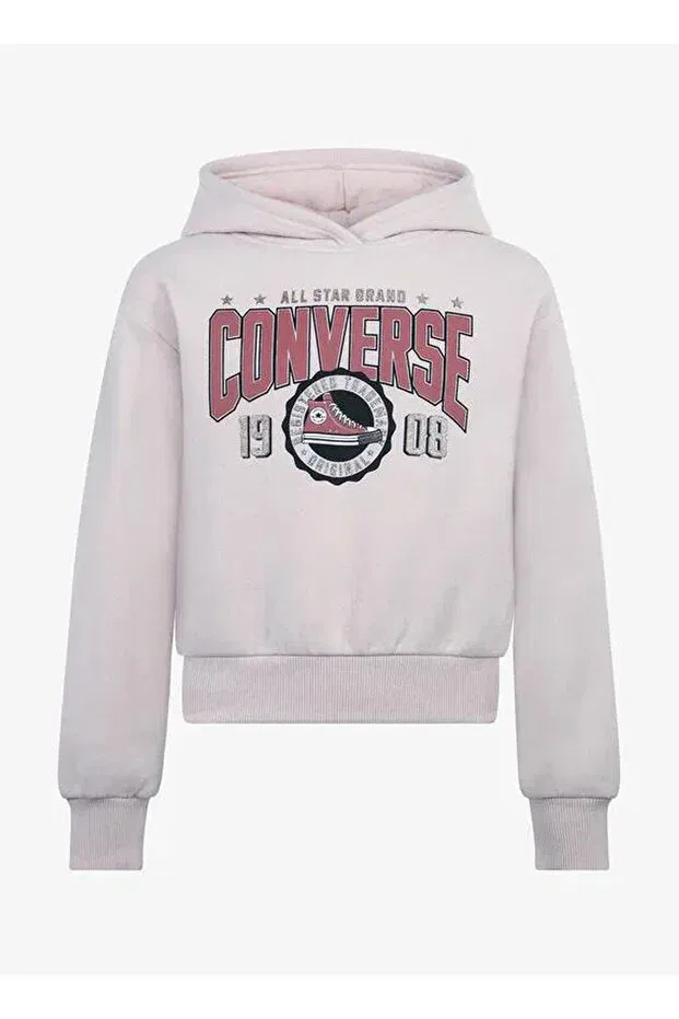 Детские свитшот для девочек с принтом Converse, Pink