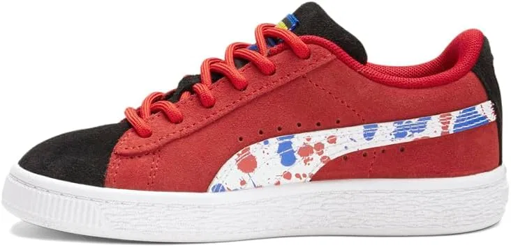 Детские кроссовки для мальчиков с принтом Suede Splash PUMA, Red — фото 3