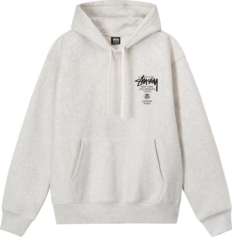 

Худи Stussy World Tour Hoodie 'Ash Heather', серый