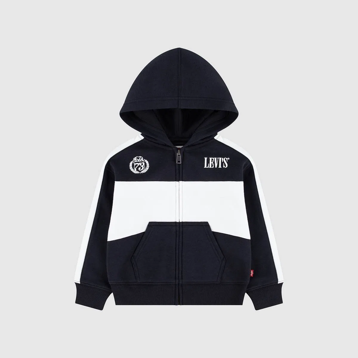 Худи на молнии с цветными блоками для мальчиков 2-4 лет Levi's, Jet Black - Black