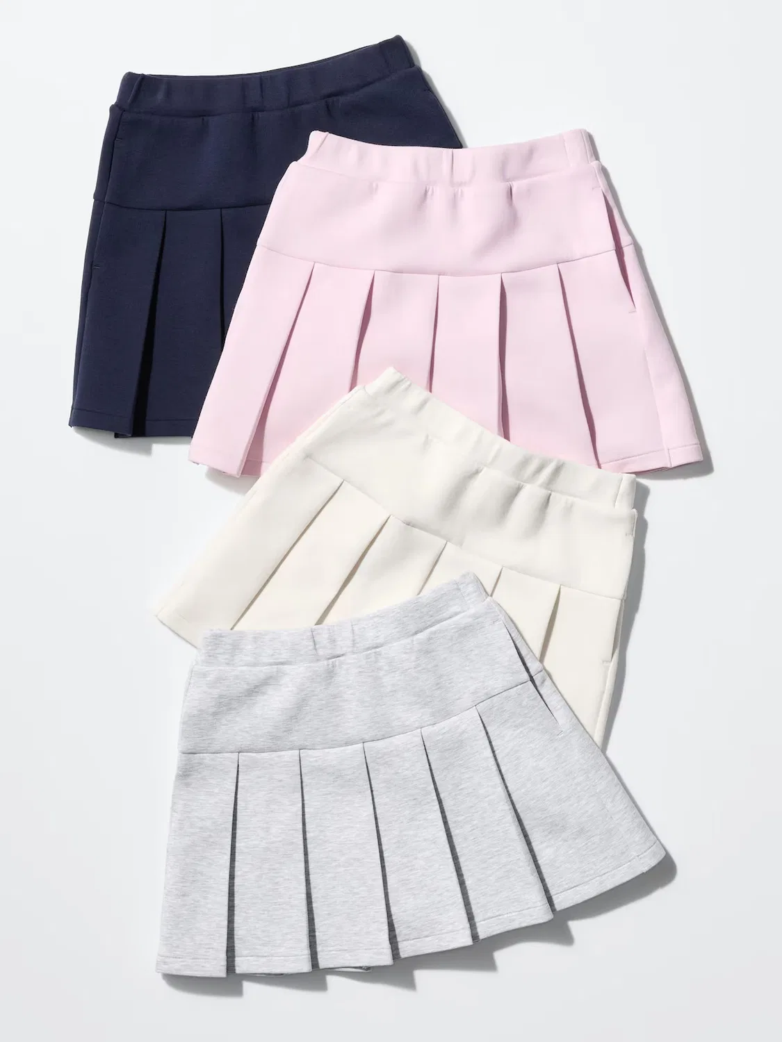 Мини-Юбка Uniqlo для девочек из сухой хлопковой ткани, сухая хлопковая ткань, темно-синий — фото 3