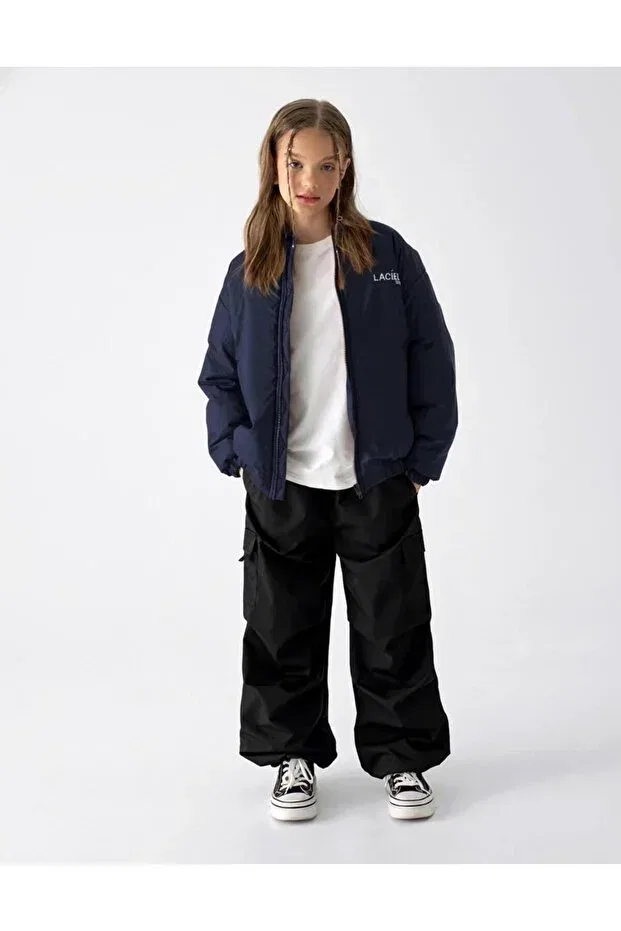 Детское пальто для девочек хлопковое Babylory Kdis Store, Navy Blue — фото 4