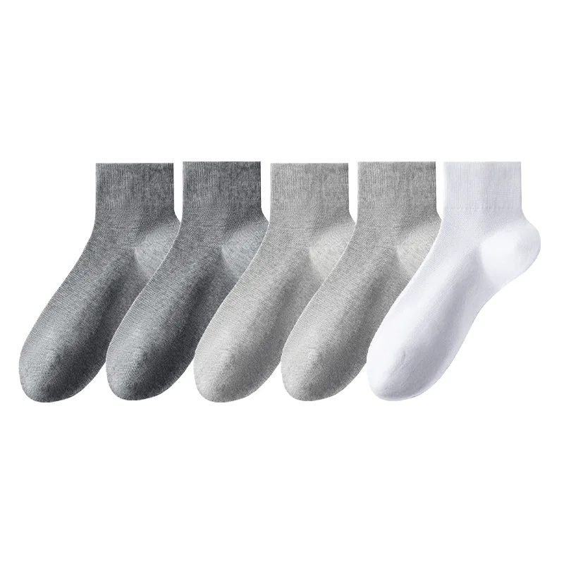 Детские носки-следки с принтом, комплект из 6 пар, MADALLO, Medium Gray 2+Light Gray 2+White