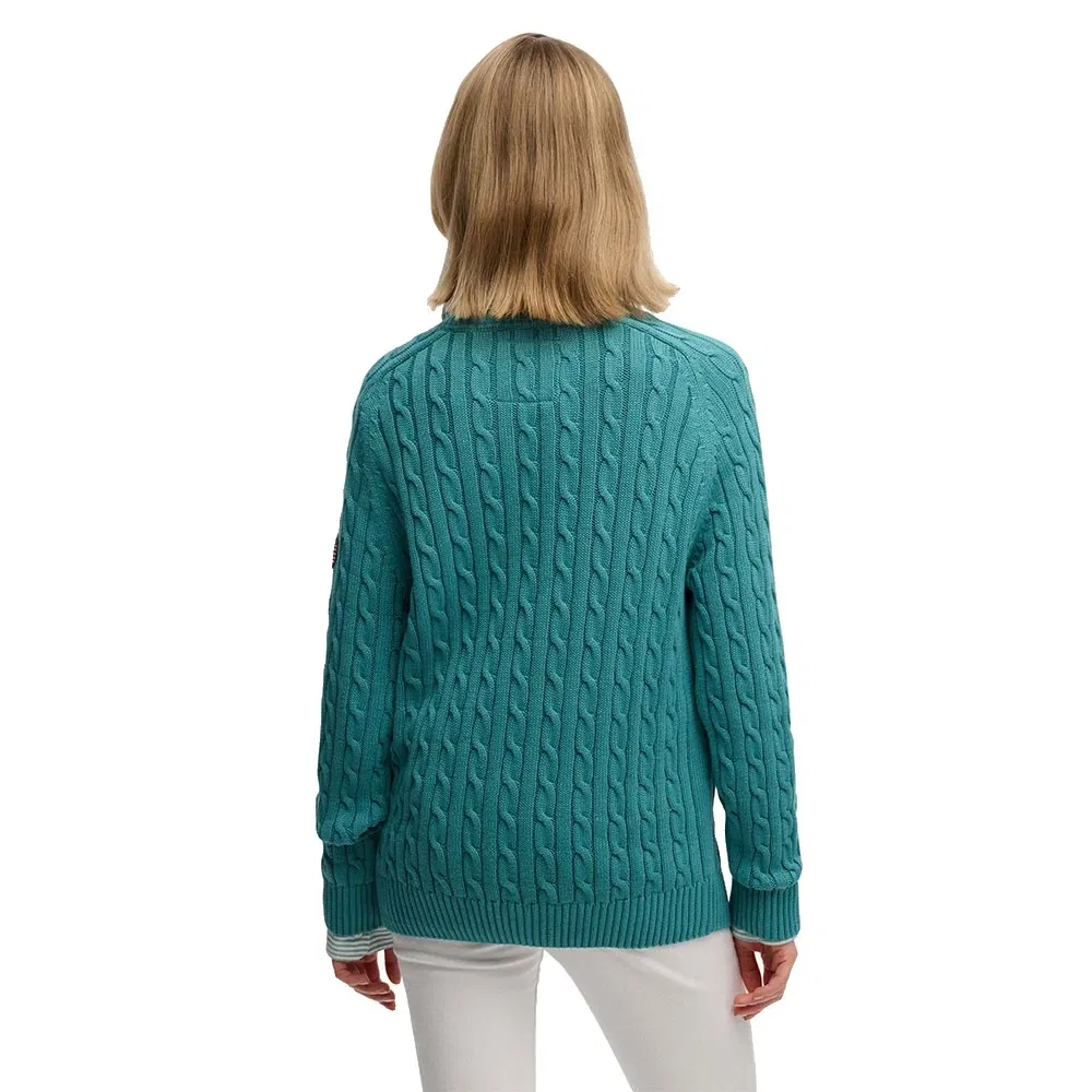 Свитер Slouchy Cable Superdry, зеленый — фото 2