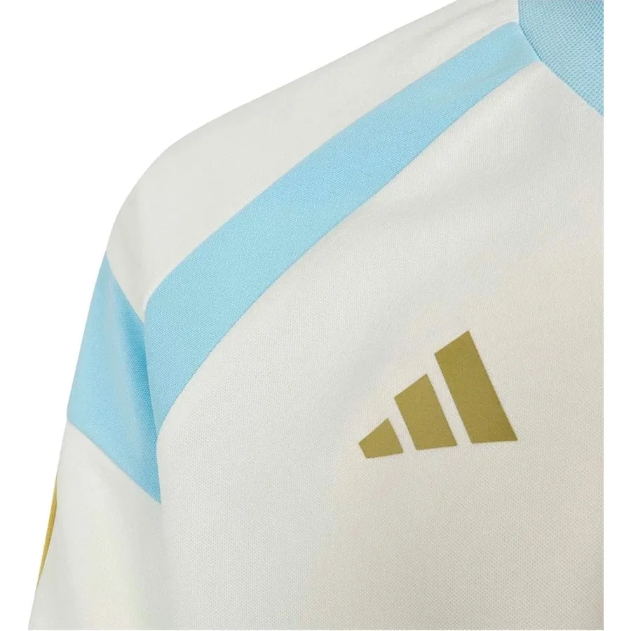 Детская футболка свободного кроя с принтом Messi Hot Tee Y adidas, Белый — фото 4