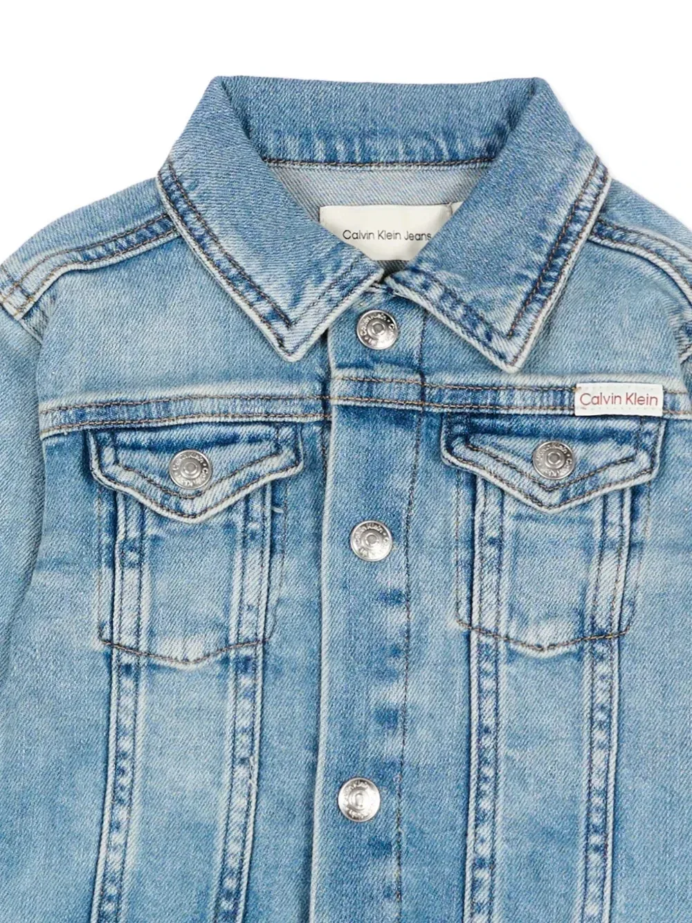 Джинсовая куртка с нашивкой-логотипом Calvin Klein Kids, синий — фото 3