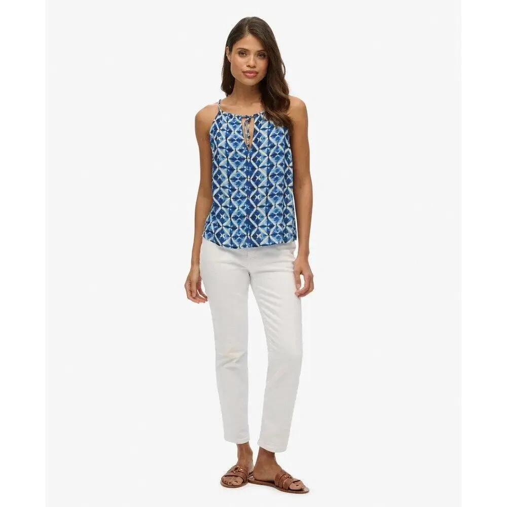 Женский топ с принтом Beach Cami Superdry, Blau — фото 3