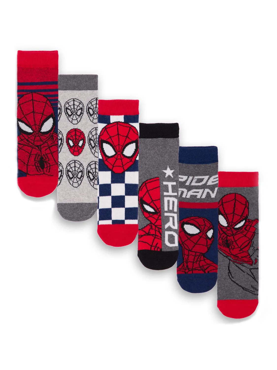 Носки детские, набор 6 пар Vanilla Underground, красный Spider-Man