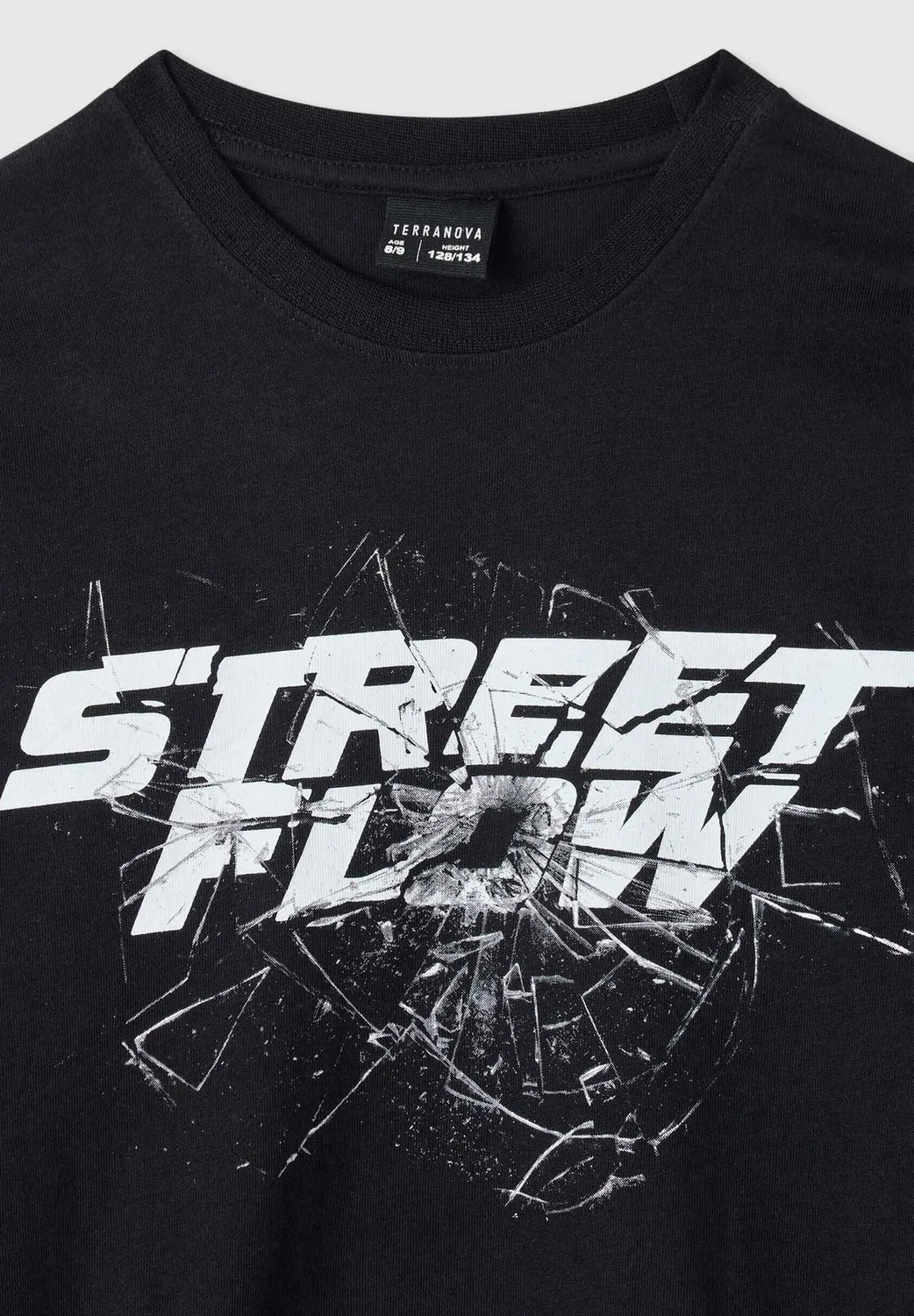 Футболка с длинными рукавами (T-Shirt con stampa) Terranova, Nero — фото 3