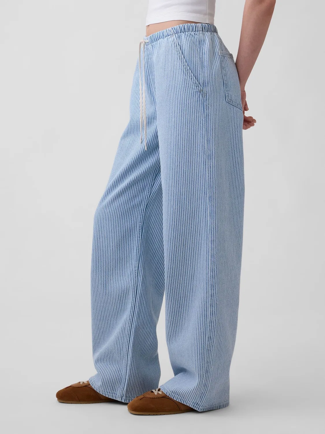Джинсы свободные, низкая посадка, UltraSoft Easy '90s Loose Gap, Light Wash Stripe — фото 3