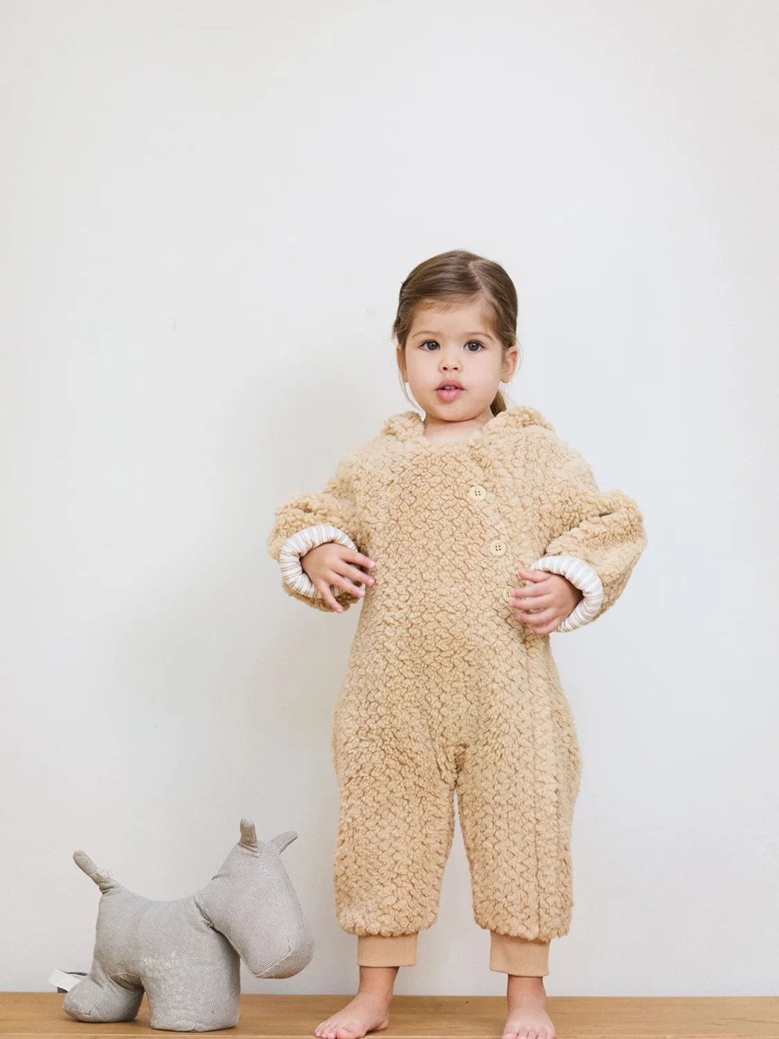 Комбинезон из флиса Sherpa The Little Tailor, Natural