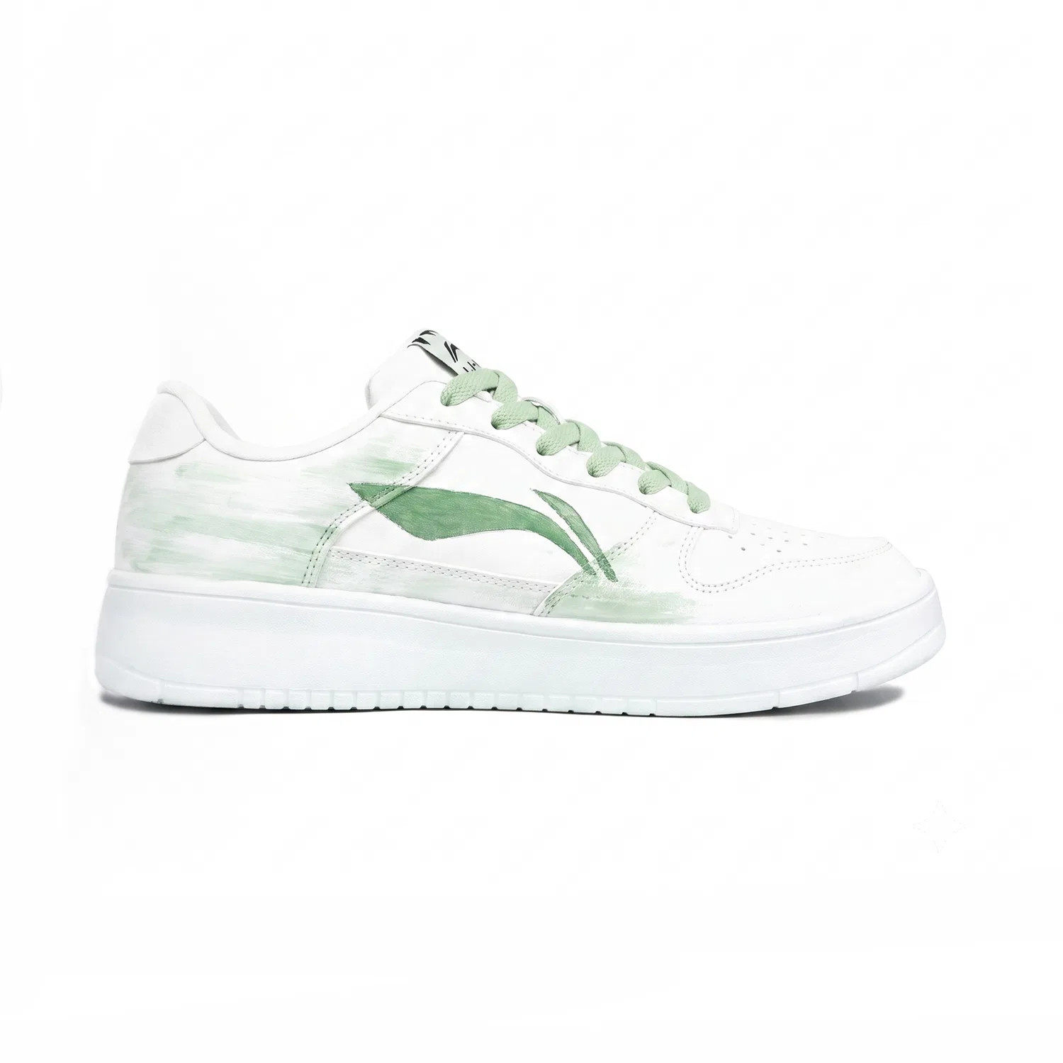 Детские кеды-скейтбординг с принтом Floating Boat Li-Ning, White Green — фото 4