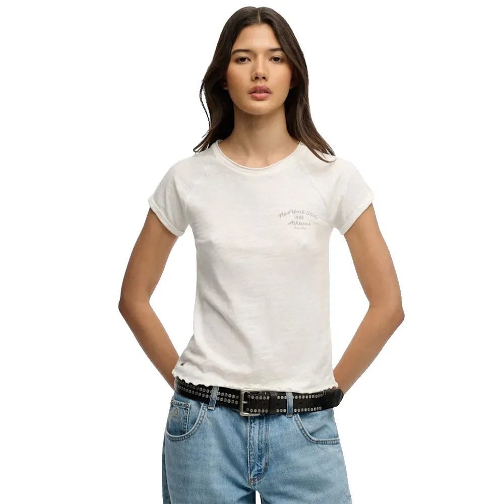Футболка с коротким рукавом Athletic Essential Slub Graphic Superdry, белый