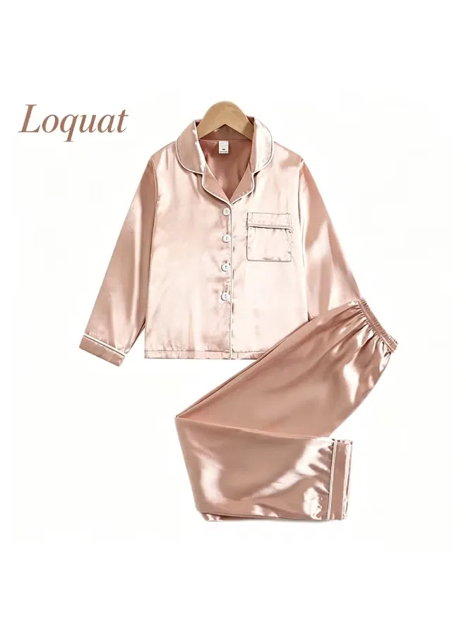 Комплект пижам с длинным рукавом, 2 предмета, Loquat, шампань