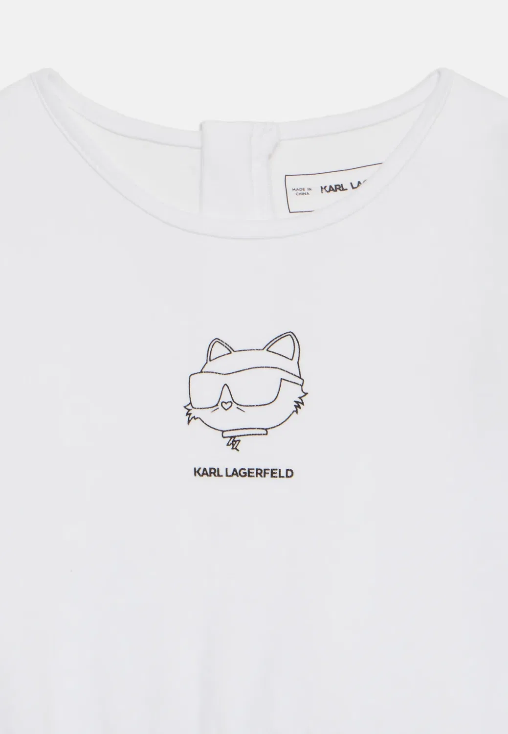 Платье с длинными рукавами - трикотажное платье Karl Lagerfeld Kids, White/Black — фото 3