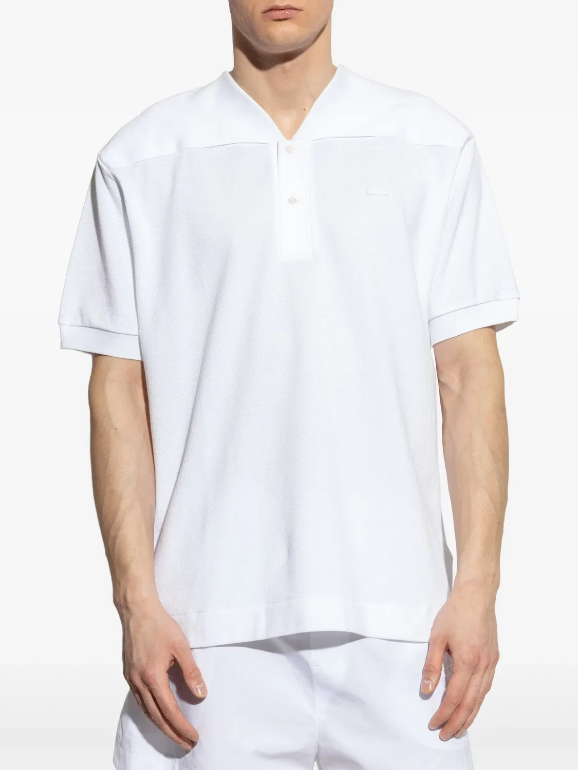Хлопковая футболка Lacoste, белый — фото 3