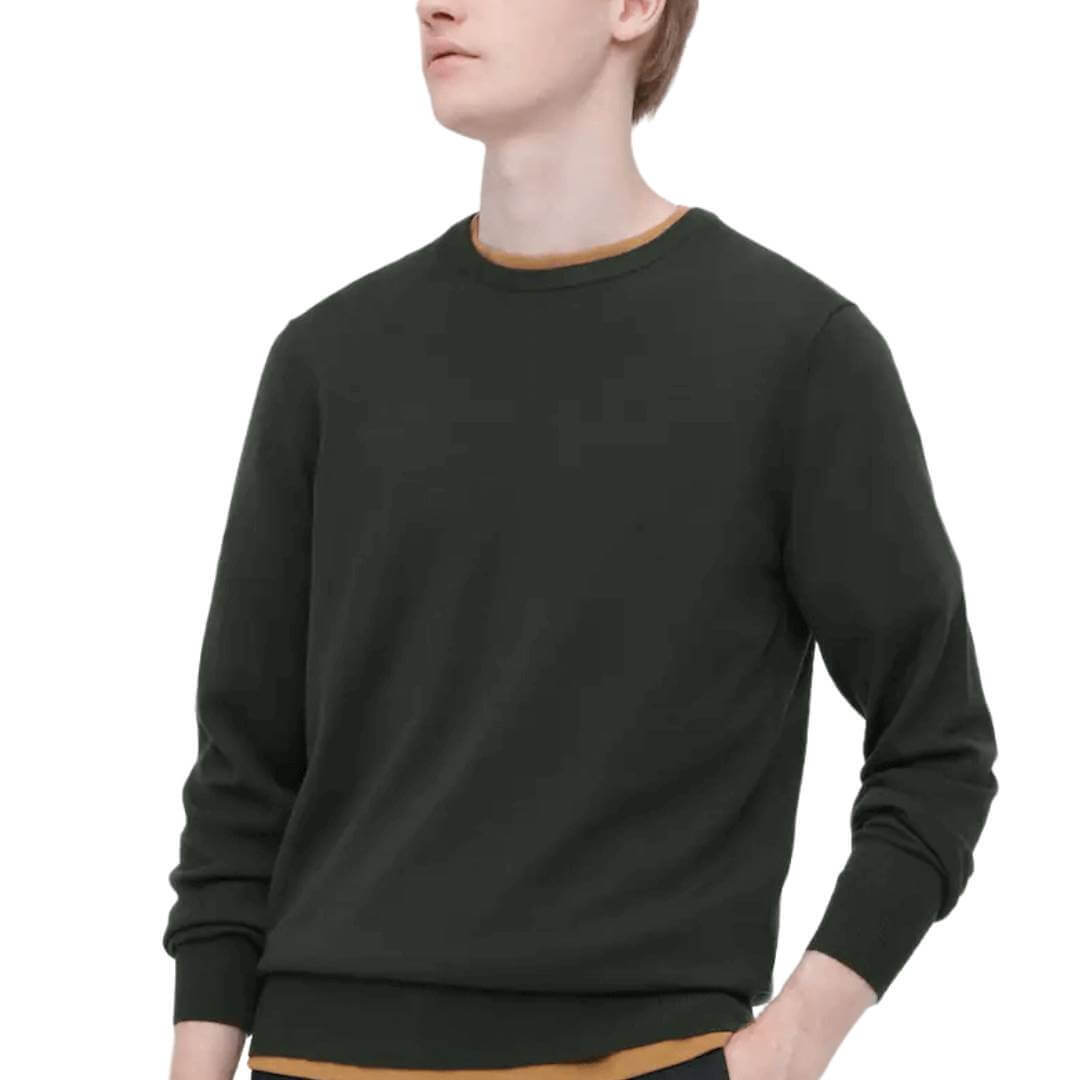 

Джемпер Uniqlo Extra Fine Merino, оливковый, Зеленый, Джемпер Uniqlo Extra Fine Merino, оливковый