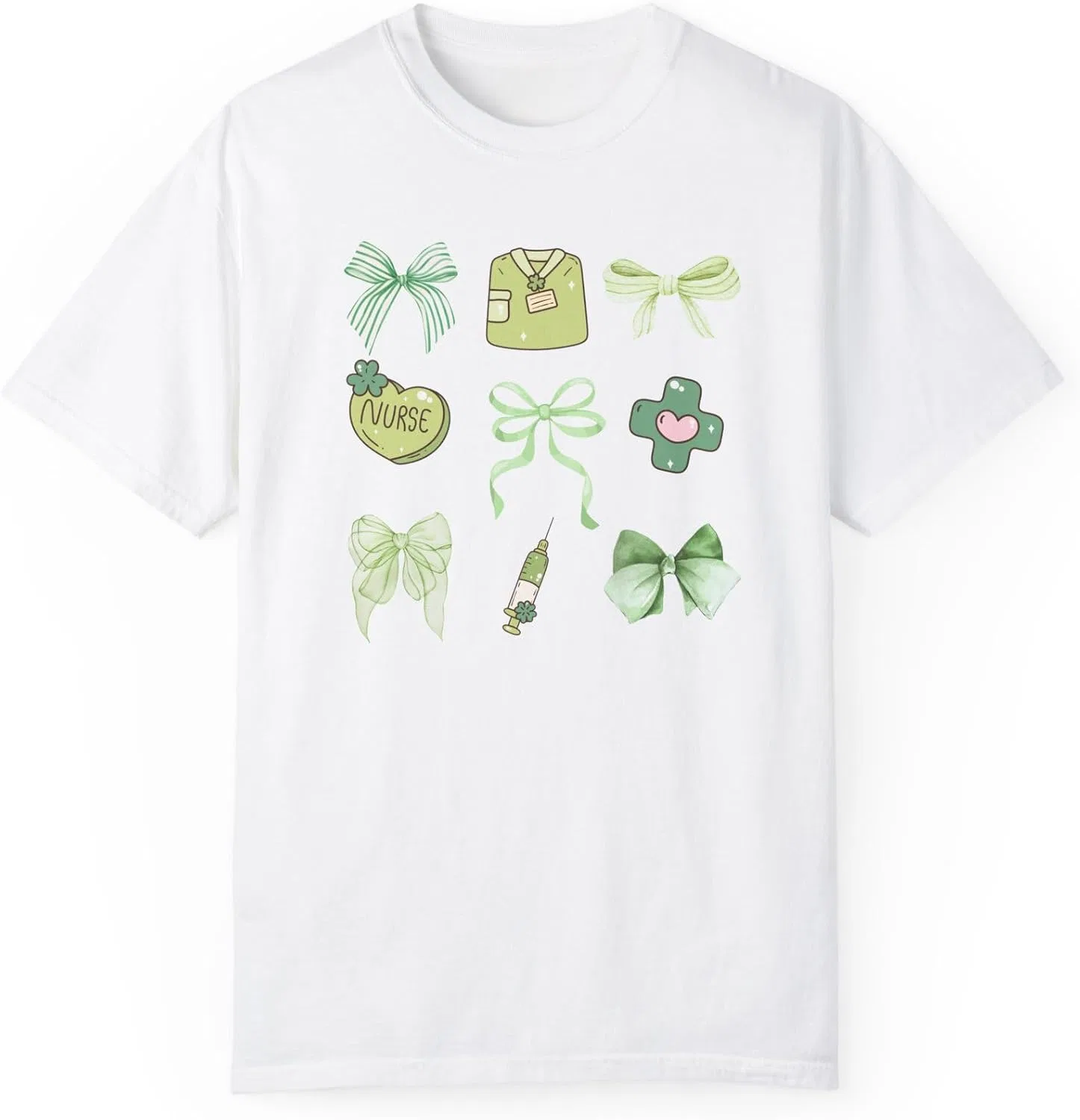 Женская футболка с дизайном кошачьих бантов Comfort Colors, White