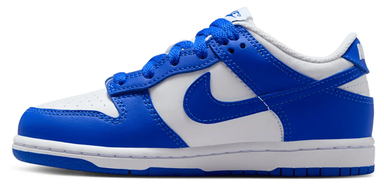 Кроссовки для мальчиков Dunk Low Nike, цвет Hyper Blue/White — фото 2