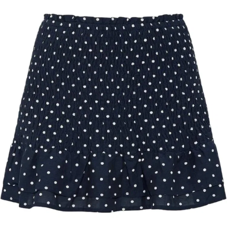 Женская юбка короткая с принтом в горошек Victoria's Secret, Black With White Polka Dot