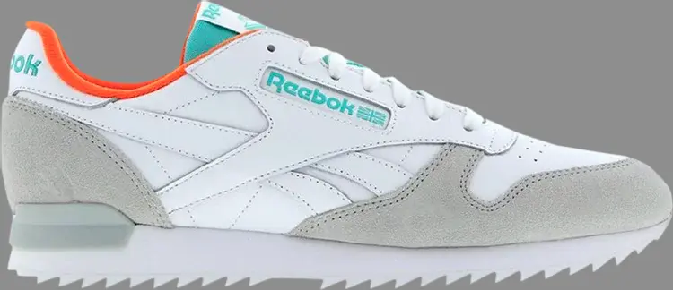 

Кроссовки classic leather ripple clip su 'white teal lava' Reebok, белый