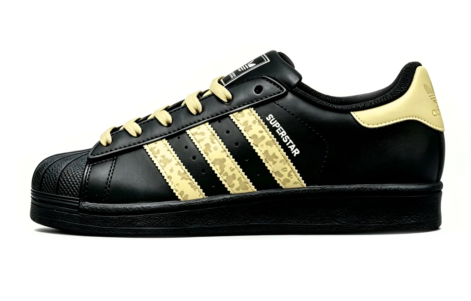 Кроссовки кеды Superstar 2 Adidas Originals, Black Yellow — фото 3