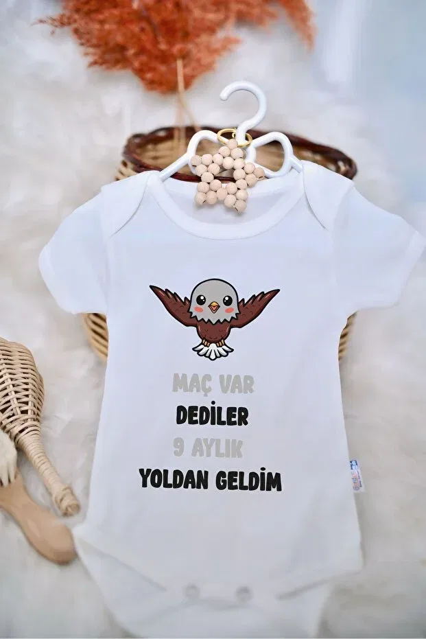 Детское боди с принтом Besiktas, Sparkly Baby, White