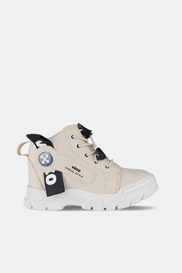 Детские ботинки для девочек с узором Vicco, Beige