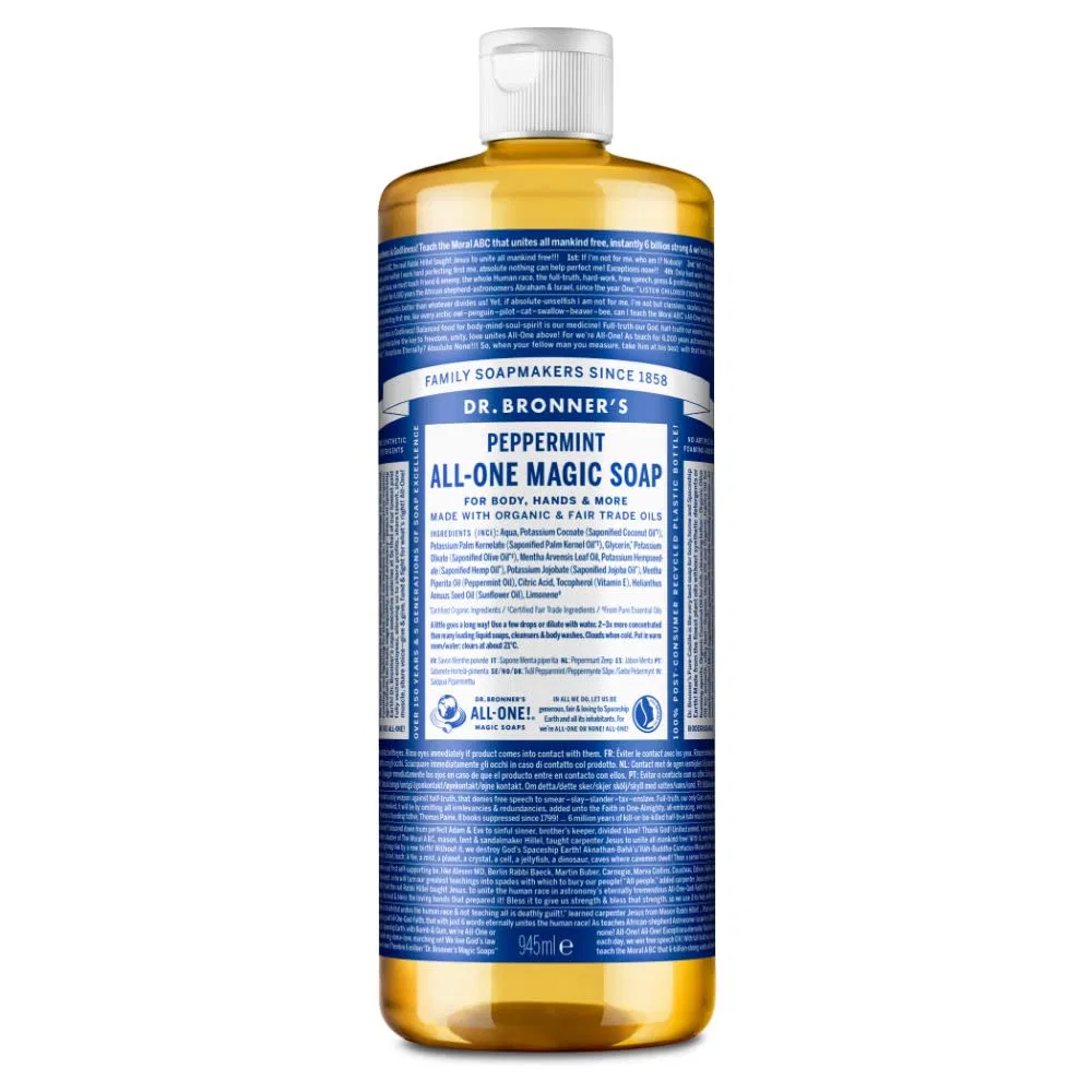 Твердое мыло Peppermint Pure Castile, Dr. Bronner's, 945 мл
