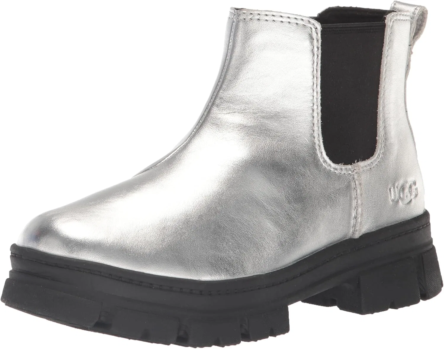 Детские ботинки челси из кожи Ashton UGG, Silver Metallic