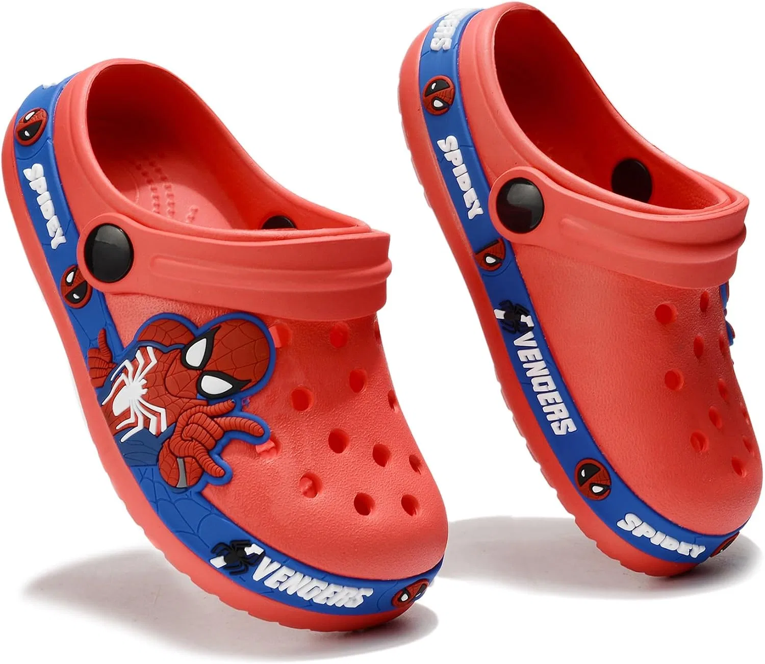 Детские сандалии для мальчиков с принтом Boy Classic Cartoon Character Clogs Hzucikan, Red — фото 3