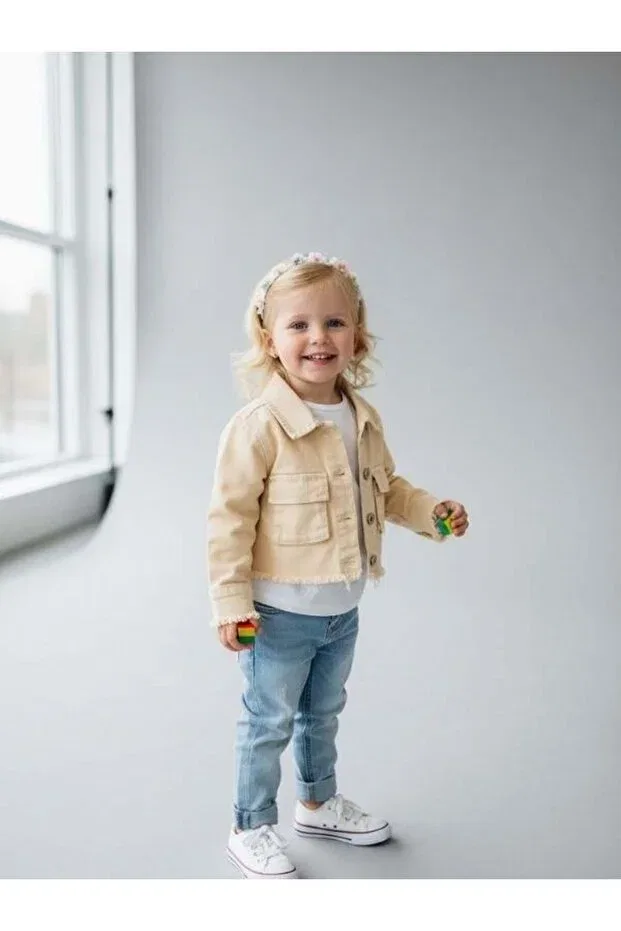 Джинсовая куртка для девочки Zekids