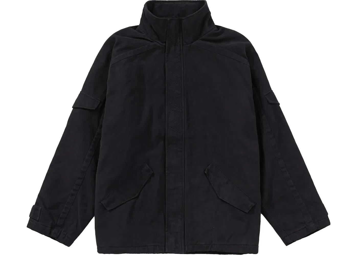 Мужская куртка из ворсистой саржи на молнии Supreme, Black — фото 3